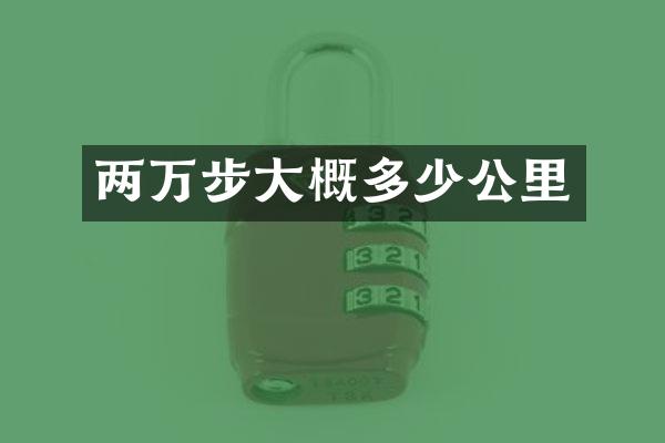 两万步大概多少公里