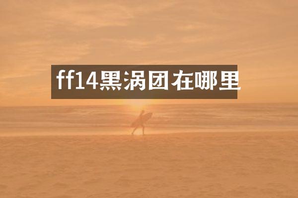 ff14黑涡团在哪里