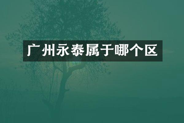 广州永泰属于哪个区