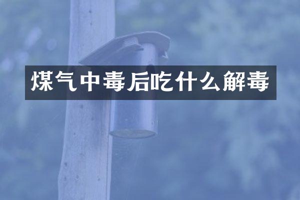 煤气中毒后吃什么解毒