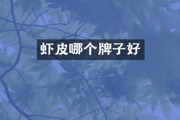 虾皮哪个牌子好