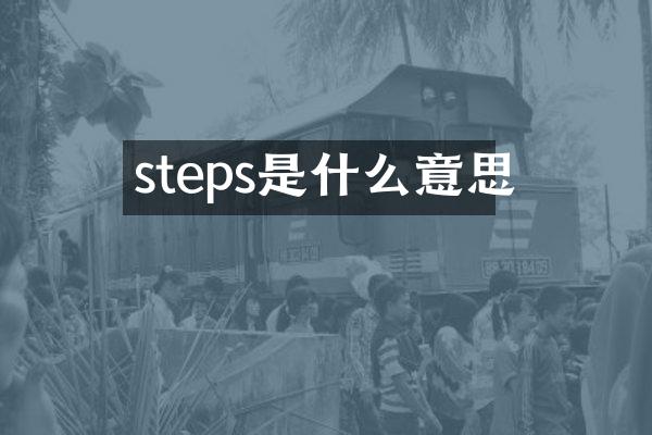 steps是什么意思