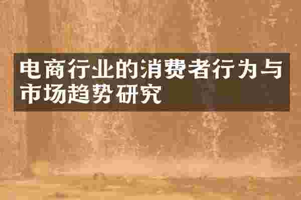 电商行业的消费者行为与市场趋势研究