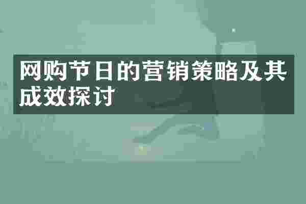 网购节日的营销策略及其成效探讨