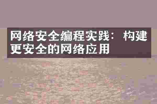 网络安全编程实践：构建更安全的网络应用