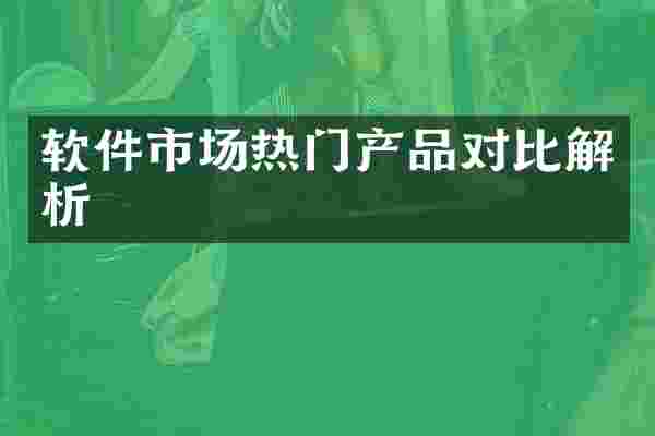 软件市场热门产品对比解析