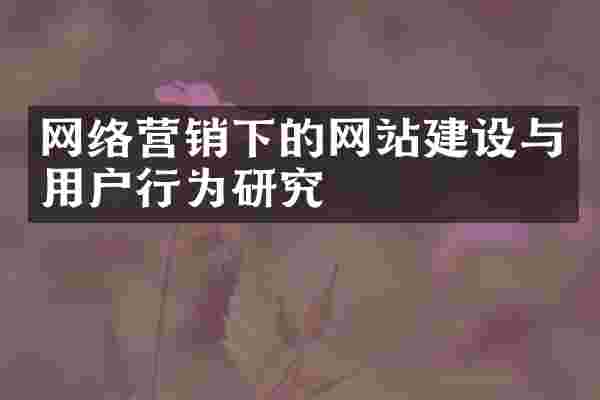 网络营销下的网站建设与用户行为研究