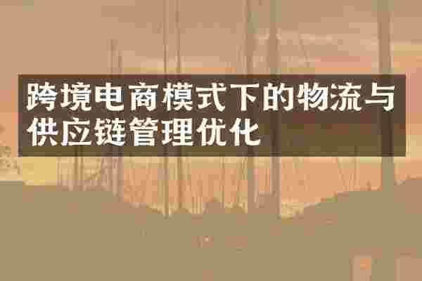 跨境电商模式下的物流与供应链管理优化