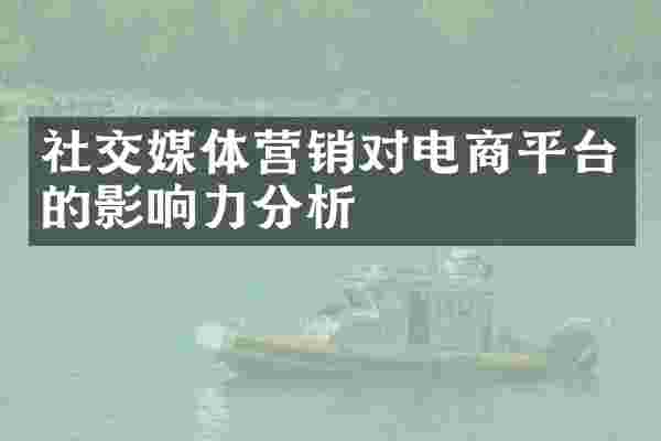 社交媒体营销对电商平台的影响力分析