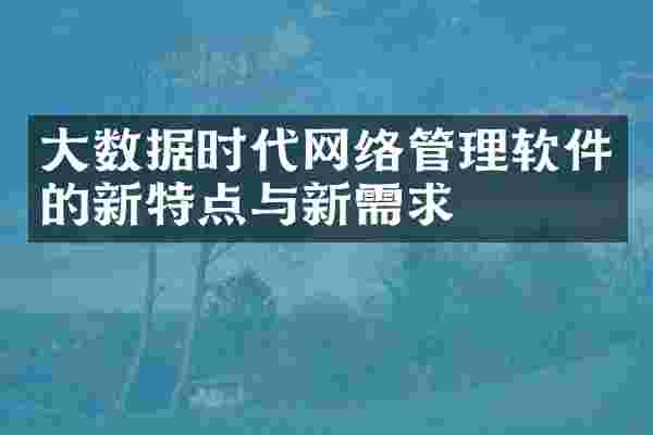 大数据时代网络管理软件的新特点与新需求