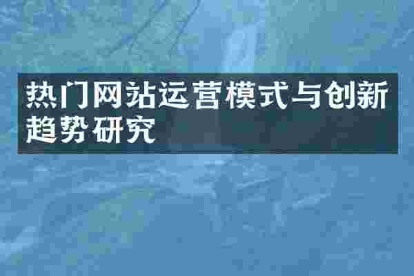 热门网站运营模式与创新趋势研究