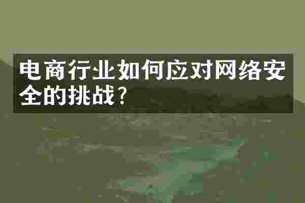 电商行业如何应对网络安全的挑战？