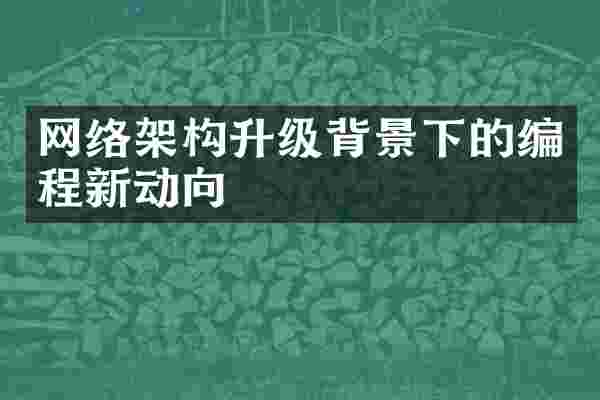 网络架构升级背景下的编程新动向