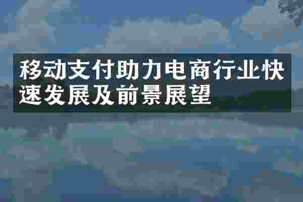 移动支付助力电商行业快速发展及前景展望