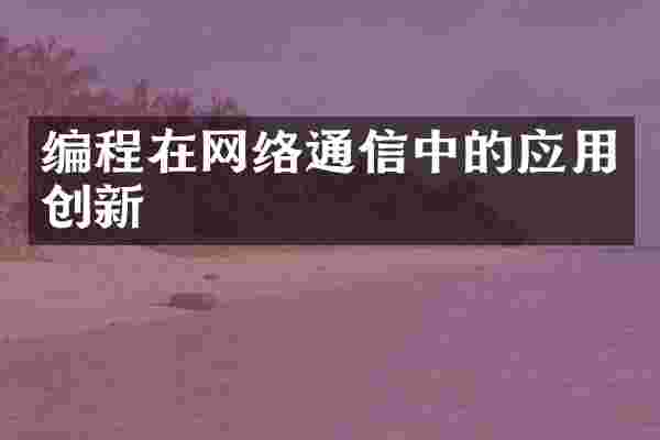 编程在网络通信中的应用创新