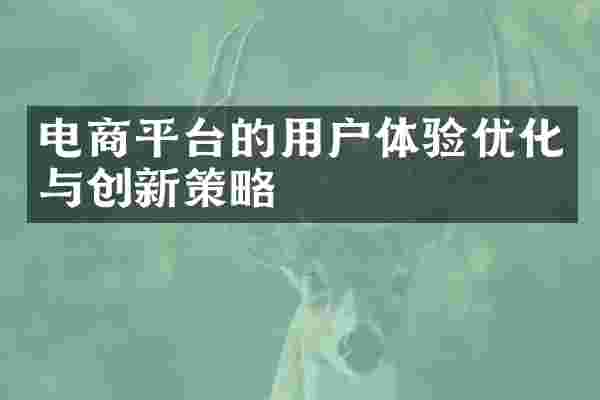 电商平台的用户体验优化与创新策略