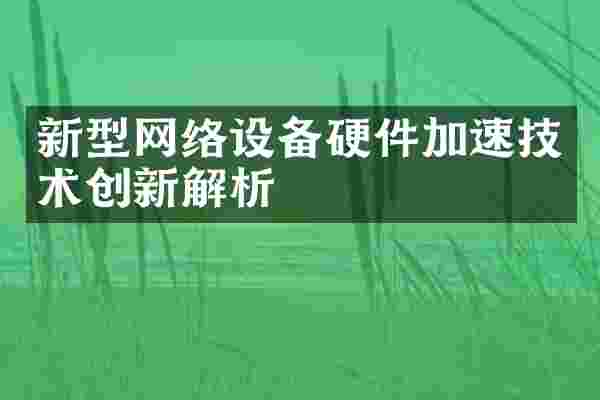 新型网络设备硬件加速技术创新解析