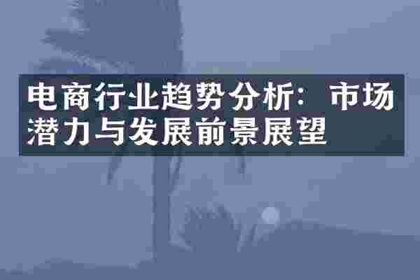 电商行业趋势分析：市场潜力与发展前景展望