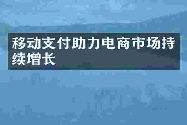 移动支付助力电商市场持续增长