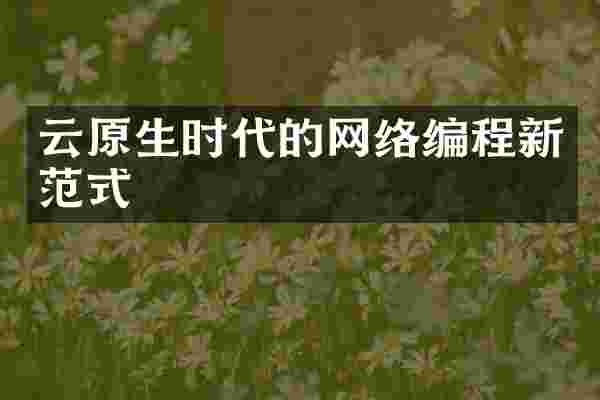 云原生时代的网络编程新范式