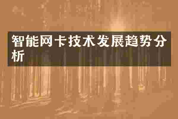 智能网卡技术发展趋势分析