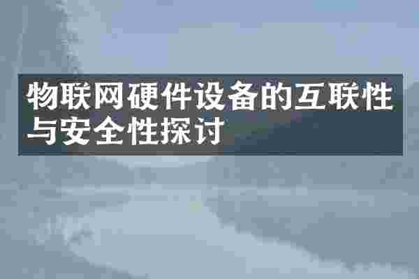 物联网硬件设备的互联性与安全性探讨