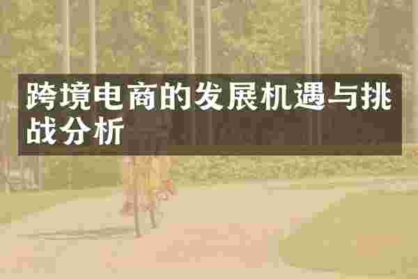 跨境电商的发展机遇与挑战分析