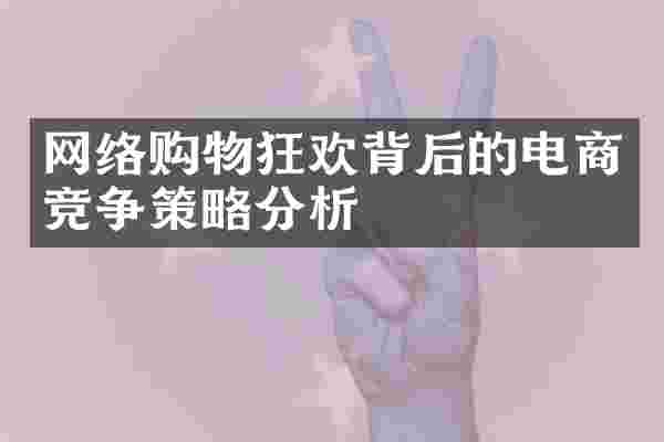 网络购物狂欢背后的电商竞争策略分析