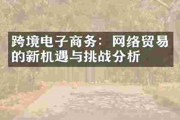 跨境电子商务:网络贸易的新机遇与挑战分析