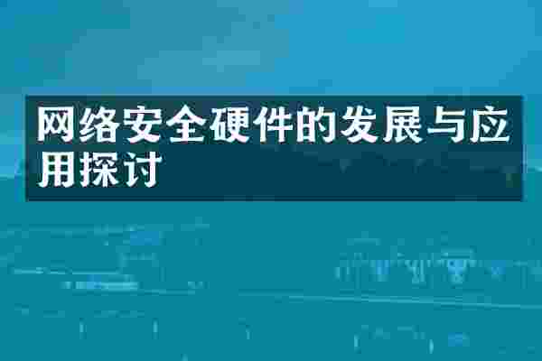 网络安全硬件的发展与应用探讨